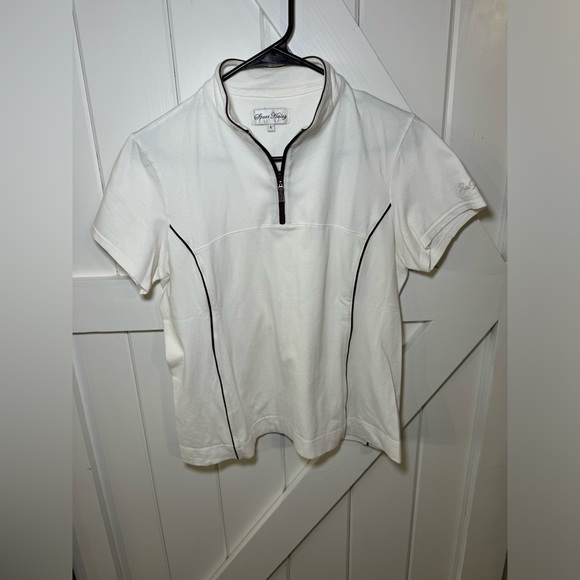 Sport Haley Tops - SPORT HALEY WOMEN’S GOLF QUARTER ZIP POLO SHIRT. SEA ISLAND SHORT SLEEVE. SIZE S
